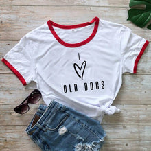 Load image into Gallery viewer, I LOVE OLD DOGS Women&#39;s T - Shirt
